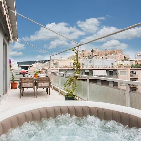 Lovely Apt W/Heated Jacuzzi &Full Acropolis View Leilighet Athen Eksteriør bilde